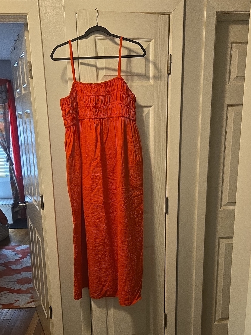 Bright Red Smocked Maxi Sundress ❤️ XL